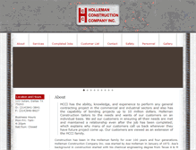 Tablet Screenshot of hollemanconstruction.com